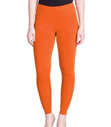  Lyra Carrot Orange Free Size Ankle Leggings