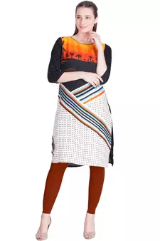  Lyra Radish Orange Free Size Ankle Leggings
