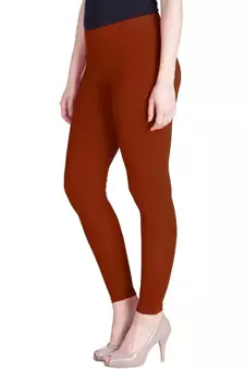  Lyra Radish Orange Free Size Ankle Leggings
