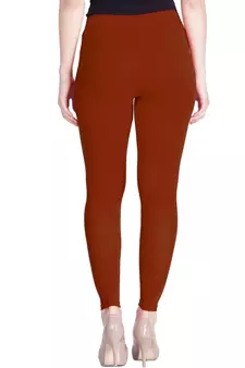  Lyra Radish Orange Free Size Ankle Leggings