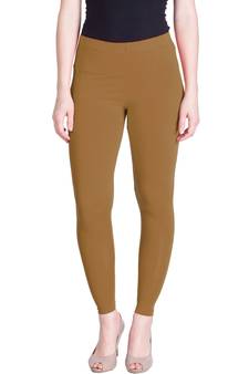  Lyra Tan Brown Free Size Ankle Leggings