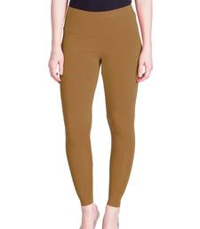  Lyra Tan Brown Free Size Ankle Leggings