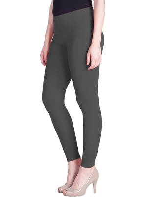  Lyra Smoke Grey Free Size Ankle Leggings 3