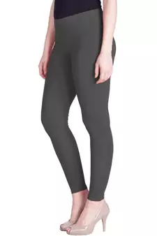  Lyra Smoke Grey Free Size Ankle Leggings