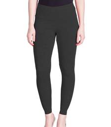 Lux Lyra Black Melange Free Size Ankle Leggings
