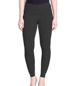 Lux Lyra Black Melange Free Size Ankle Leggings