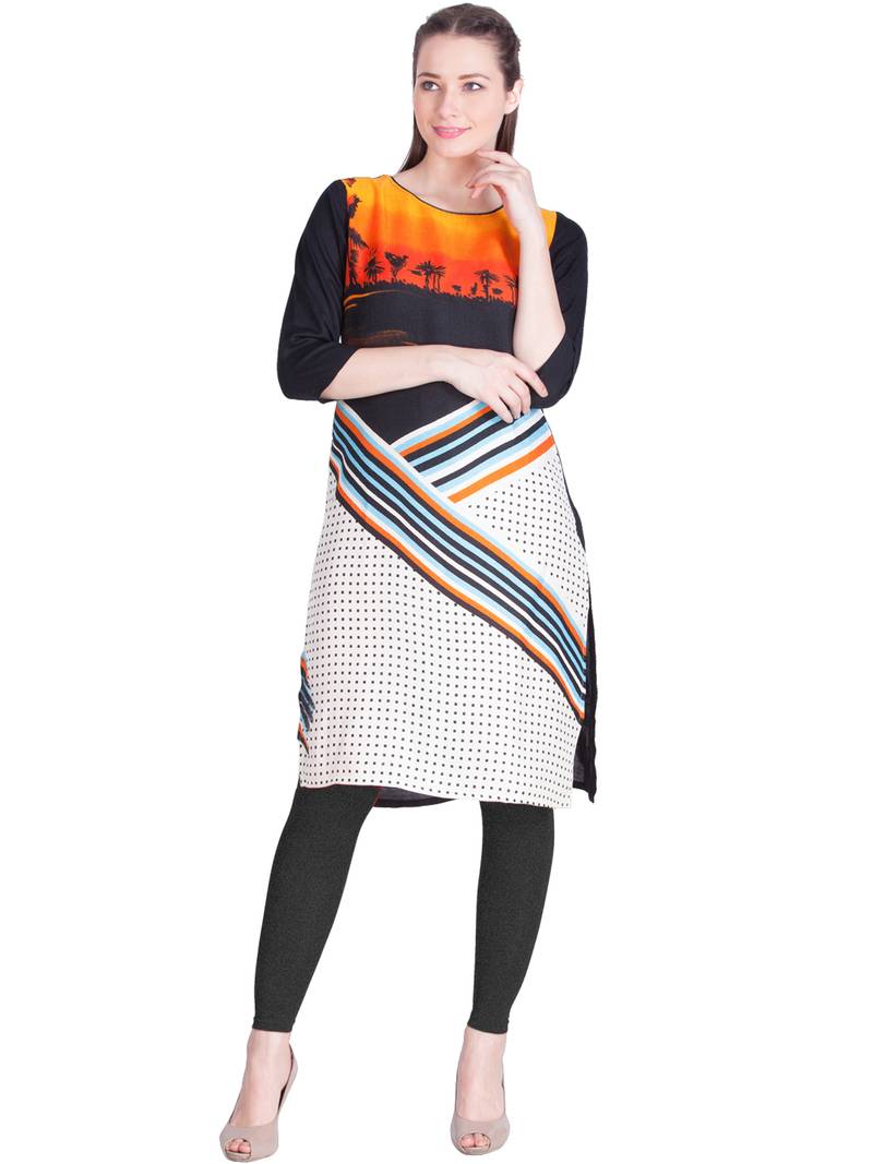 Lux Lyra Black Melange Free Size Ankle Leggings