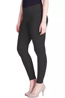 Lux Lyra Black Melange Free Size Ankle Leggings