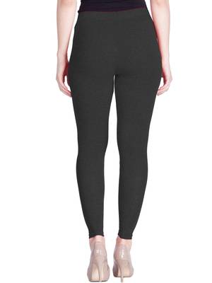 Lux Lyra Black Melange Free Size Ankle Leggings 4