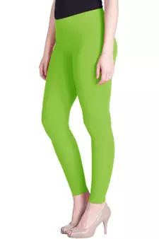  Lyra Light Green Free Size Ankle Leggings