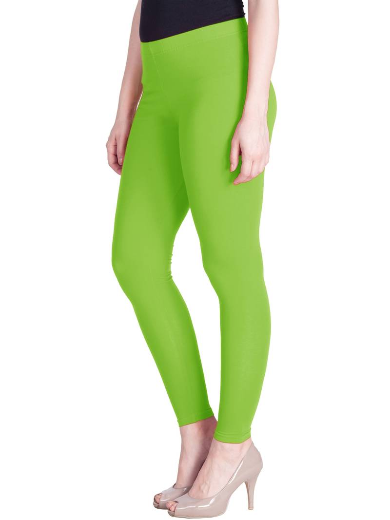  Lyra Light Green Free Size Ankle Leggings
