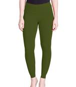  Lyra Army Green Free Size Ankle Leggings