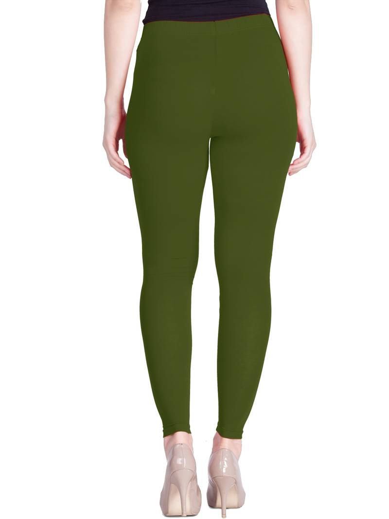  Lyra Army Green Free Size Ankle Leggings