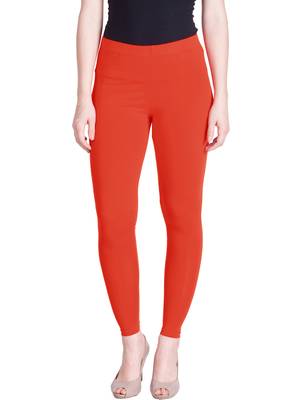  Lyra Squash Orange Free Size Ankle Leggings 1