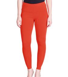  Lyra Squash Orange Free Size Ankle Leggings