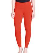  Lyra Squash Orange Free Size Ankle Leggings