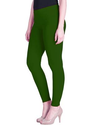  Lyra Basil Green Free Size Ankle Leggings 3