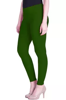  Lyra Basil Green Free Size Ankle Leggings