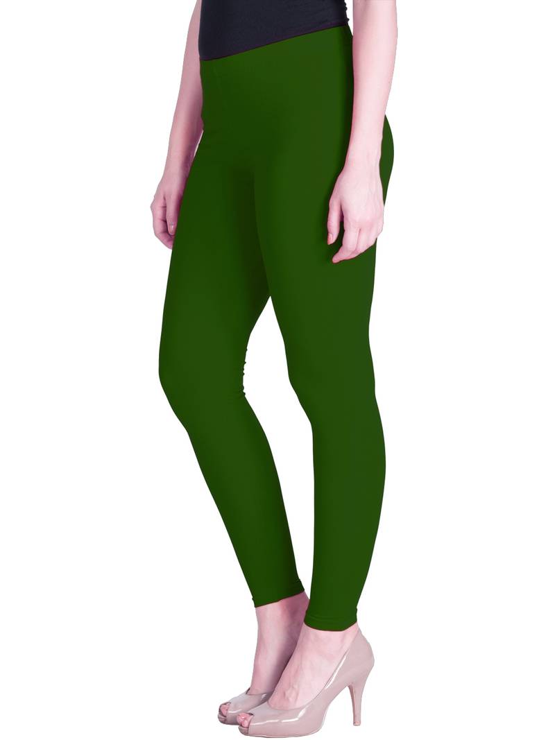  Lyra Basil Green Free Size Ankle Leggings