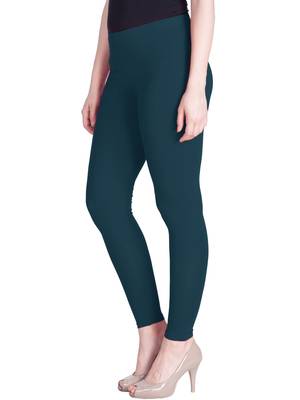 Lux Lyra Pine Green Free Size Ankle Leggings 3