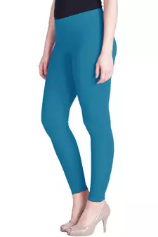  Lyra Tarkish Blue Free Size Ankle Leggings