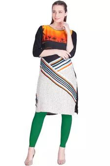  Lyra Pear Green Free Size Ankle Leggings