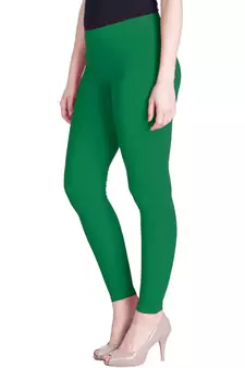  Lyra Pear Green Free Size Ankle Leggings