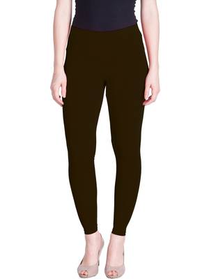  Lyra Coffee Brown Free Size Ankle Leggings 1