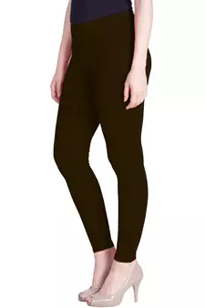  Lyra Coffee Brown Free Size Ankle Leggings