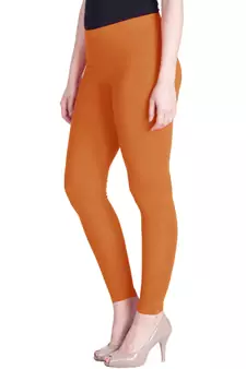  Lyra Fire Orange Free Size Ankle Leggings