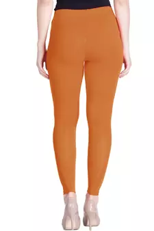  Lyra Fire Orange Free Size Ankle Leggings