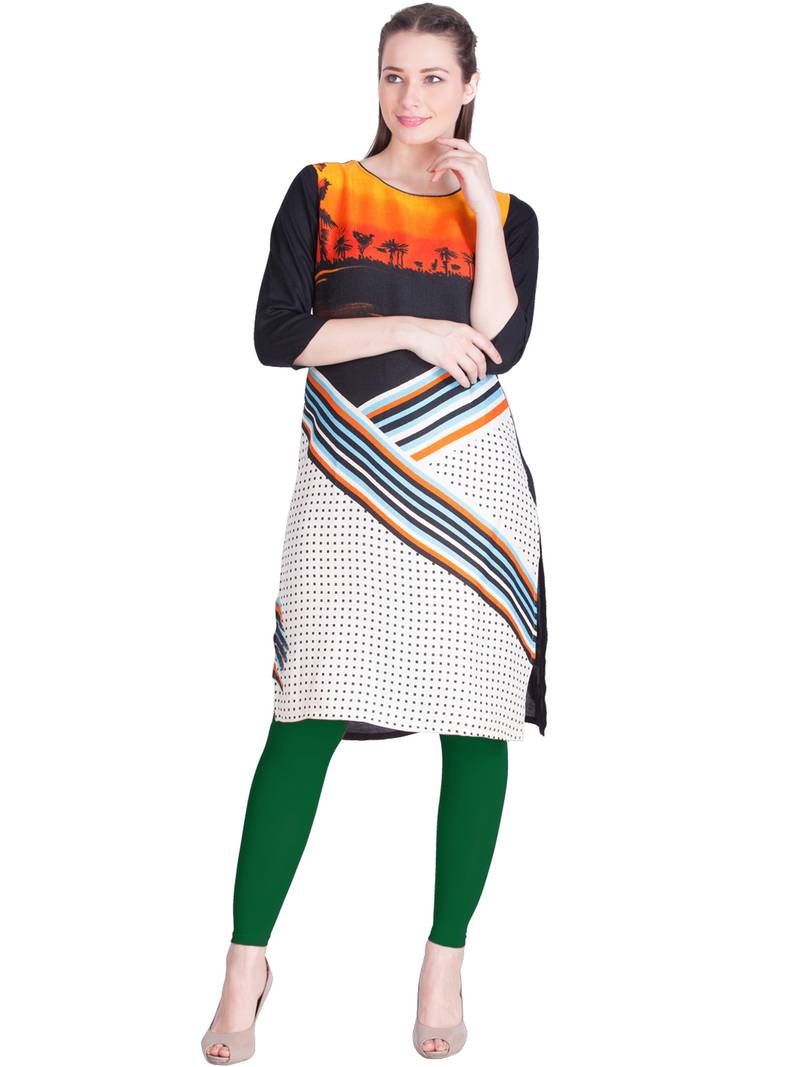  Lyra Crocodile Green Free Size Ankle Leggings