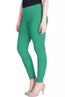  Lyra Emerald Green Free Size Ankle Leggings