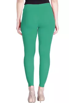  Lyra Emerald Green Free Size Ankle Leggings