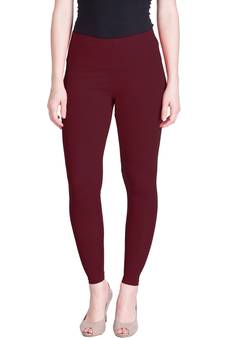  Lyra Medium Maroon Free Size Ankle Leggings