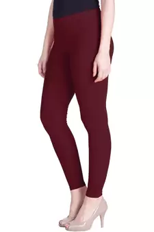  Lyra Medium Maroon Free Size Ankle Leggings