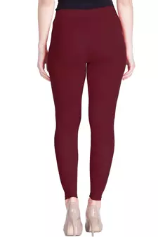  Lyra Medium Maroon Free Size Ankle Leggings