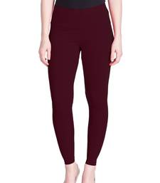  Lyra Burgundy Free Size Ankle Leggings