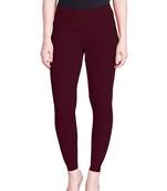  Lyra Burgundy Free Size Ankle Leggings