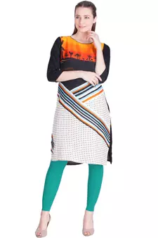  Lyra Aqua Green Free Size Ankle Leggings