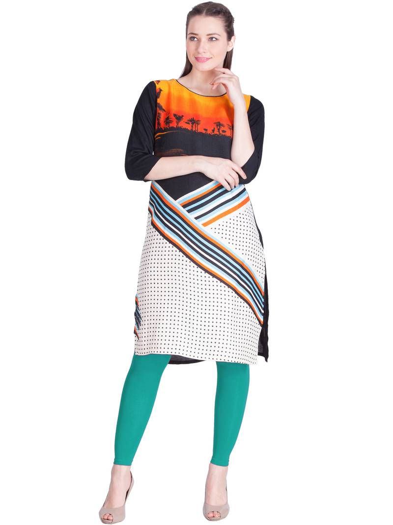  Lyra Aqua Green Free Size Ankle Leggings