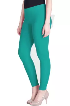  Lyra Aqua Green Free Size Ankle Leggings
