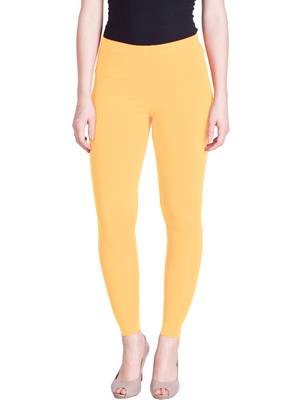  Lyra Pastel Yellow Free Size Ankle Leggings 1