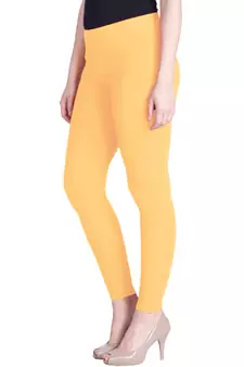  Lyra Pastel Yellow Free Size Ankle Leggings
