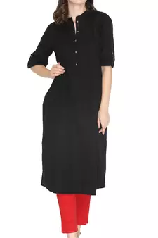  Lyra Red Free Size Kurti Pant