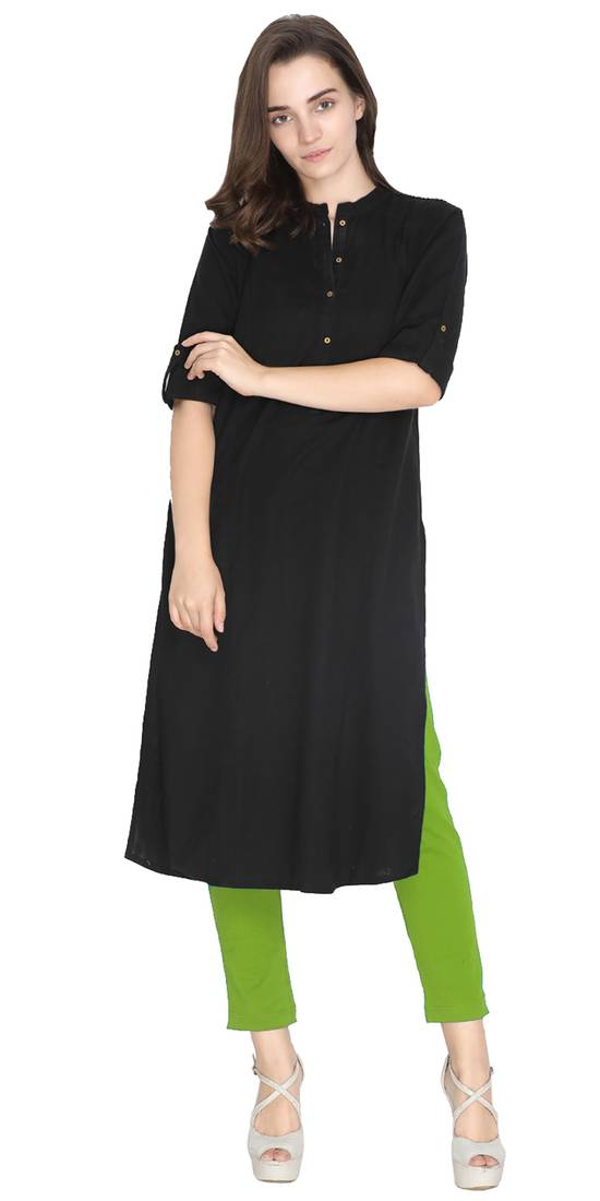  Lyra Parrot Green Free Size Kurti Pant