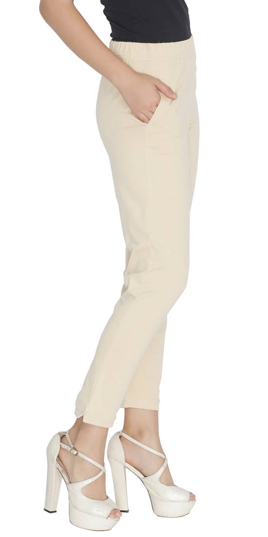  Lyra Cream Free Size Kurti Pant