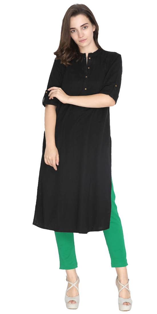  Lyra Forest Green Free Size Kurti Pant