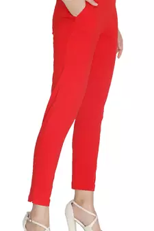  Lyra Tomato Red Free Size Kurti Pant