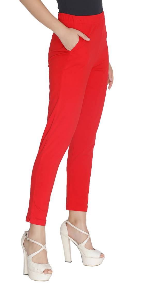  Lyra Tomato Red Free Size Kurti Pant